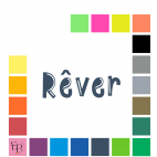 Rêver, en lettres à floquer style Surprise (police Bryana Balon) - Uni mat thermocollant