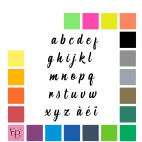 Lettres minuscules à floquer style Epervier (police Sparrowhawk) - Uni mat thermocollant