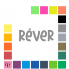 Rêver, en lettres à floquer style Clown (police Joy Maker) - Uni mat thermocollant