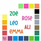 Prénoms en lettres majuscules à floquer style Clown (police Joy Maker) - Uni mat thermocollant