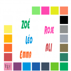 Prénoms en lettres à floquer style Numérique (police Dharma) - Uni mat thermocollant