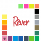 Rêver, en lettres à floquer style Fraise (police Sweety Strawberry) - Uni mat thermocollant