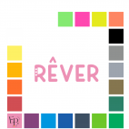 Rêver, en lettres à floquer style Coeur (police Cosy Hearts) - Uni mat thermocollant