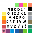 Lettres à floquer style Coeur (police Cosy Hearts) - Uni mat thermocollant