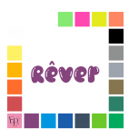 Rêver, en lettres à floquer style Bulle de savon (police Buble Brat) - Uni mat thermocollant