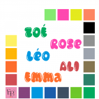 Prénoms en lettres à floquer style Bulle de savon (police Buble Brat) - Uni mat thermocollant