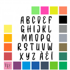 Lettres majuscules à floquer style Zombie (police Zombie Spooky) - Uni mat thermocollant
