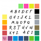 Lettres majuscules à floquer style Pinceau (police Black Manta Brush) - Uni mat thermocollant