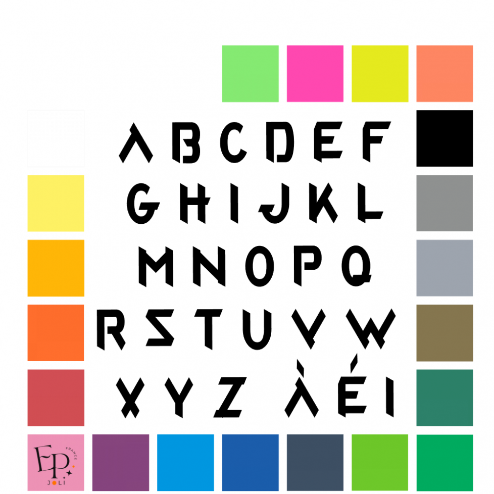 Lettres majuscules à floquer style Gamer (police Realtime Gamer) - Uni mat thermocollant Lettres majuscules à floquer style Gamer (police Realtime Gamer) - Uni mat thermocollant