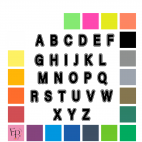 Lettres majuscules sans accent à floquer style Défi (police Hard Stage) - Uni mat thermocollant