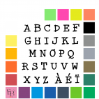 Lettres majuscules à floquer style Machine à écrire (police Nf Kold) - Uni mat thermocollant