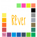 Rêver, en lettres à floquer style Haut (police Nf Evey) - Uni mat thermocollant