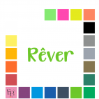 Rêver, en lettres à floquer style Joie (police Happy Christmas Party) - Uni mat thermocollant