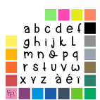 Lettres minuscules à floquer style Vache (police Nacow Pies) - Uni mat thermocollant
