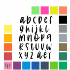 Lettres minuscules à floquer style Jupiter (police Jupiter Love) - Uni mat thermocollant