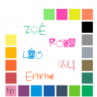 Prénoms en lettres à floquer, style Rentrée scolaire (police Pn ready for school) - Uni mat thermocollant