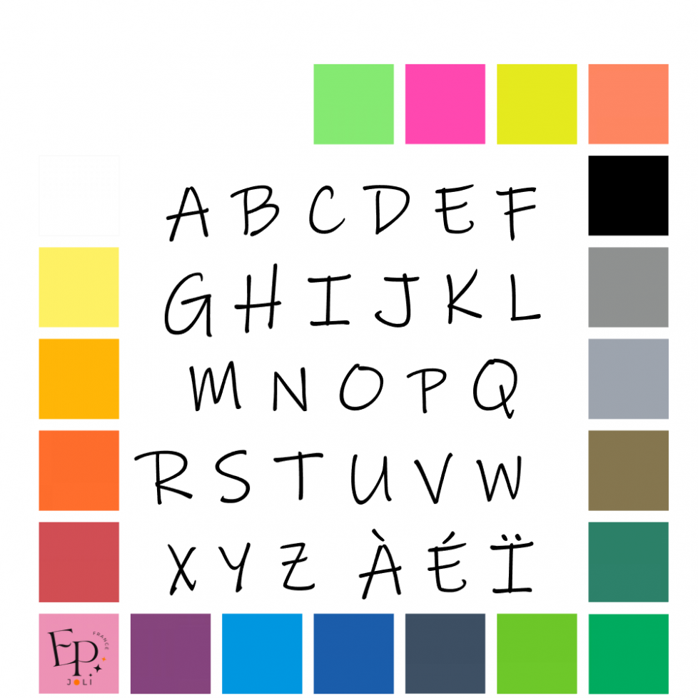 Lettres majuscules à floquer style Libre (police Ink Free) - Uni mat thermocollant Lettres majuscules à floquer style Libre (police Ink Free) - Uni mat thermocollant