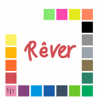 Rêver, en lettres à floquer style Espiègle (police Hands down) - Uni mat thermocollant