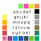 Lettres minuscules à floquer sans accent style Moka (police Mocha Frappuccino) - Uni mat thermocollant