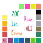 Prénoms en lettres majuscules et minuscules à floquer style Confiture (police Jamberry) - Uni mat thermocollant