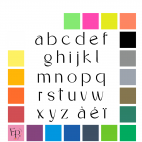 Lettres minuscules à floquer style Classe (police Daragie) - Uni mat thermocollant