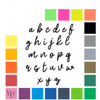 Lettres minuscules à floquer sans accent style Ecriture (police Realism) - Uni mat thermocollant