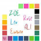 Prénoms en lettres majuscules et minuscules à floquer sans accent style Wasabi (police Wasabi) - Uni mat thermocollant