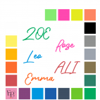 Prénoms en lettres majuscules et minuscules à floquer sans accent style Plage (police Sweet Beaches) - Uni mat thermocollant