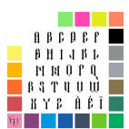 Lettres majuscules à floquer style Gothique (police Neo Thomasy) - Uni mat thermocollant