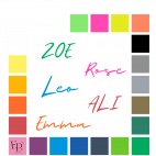 Prénoms en lettres majuscules et minuscules à floquer sans accent style Majesté (police Majesty) - Uni mat thermocollant