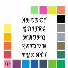 Lettres majuscules à floquer style Naïf (police Albertho) - Uni mat thermocollant