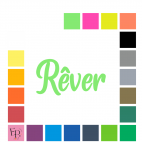 Rêver, en lettres à floquer style Naïf (police Albertho) - Uni mat thermocollant