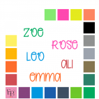 Prénoms en lettres à floquer sans accent style Emotion (police Quirkle) - Uni mat thermocollant