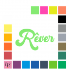 Rêver, en lettres à floquer style Avant (police Vintage) - Uni mat thermocollant