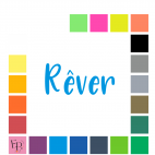 Rêver, en lettres à floquer style Ciel (police Sunset Skies) - Uni mat thermocollant