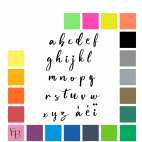 Lettres minuscules à floquer style Magnolia (police Magnolia) - Uni mat thermocollant