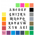 Lettres majuscules à floquer style Trésor (police Treasure Hunt) - Uni mat thermocollant