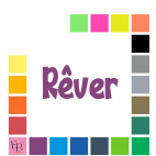 Rêver, en lettres à floquer style Naissance (police Birtlove) - Uni mat thermocollant