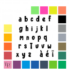 Lettres minuscules à floquer style Naissance (police Birtlove) - Uni mat thermocollant