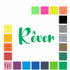 Rêver, en lettres à floquer style Gourmand (police Christova) - Uni mat thermocollant