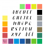 Lettres majuscules à floquer style Gourmandise (police Christova italic) - Uni mat thermocollant