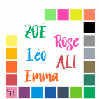 Prénoms en lettres à floquer style Rock (police Rockstyle) - Uni mat thermocollant