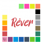Rêver, en lettres à floquer style Rock'n roll (police Rockstyle italic) - Uni mat thermocollant