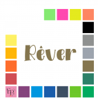 Rêver, en lettres à floquer style Stylo (police Violethe) - Uni mat thermocollant