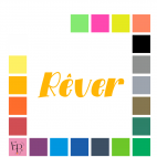 Rêver, en lettres à floquer style Feutre (police Violethe italic) - Uni mat thermocollant
