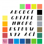 Lettres majuscules à floquer style Feutre (police Violethe italic) - Uni mat thermocollant