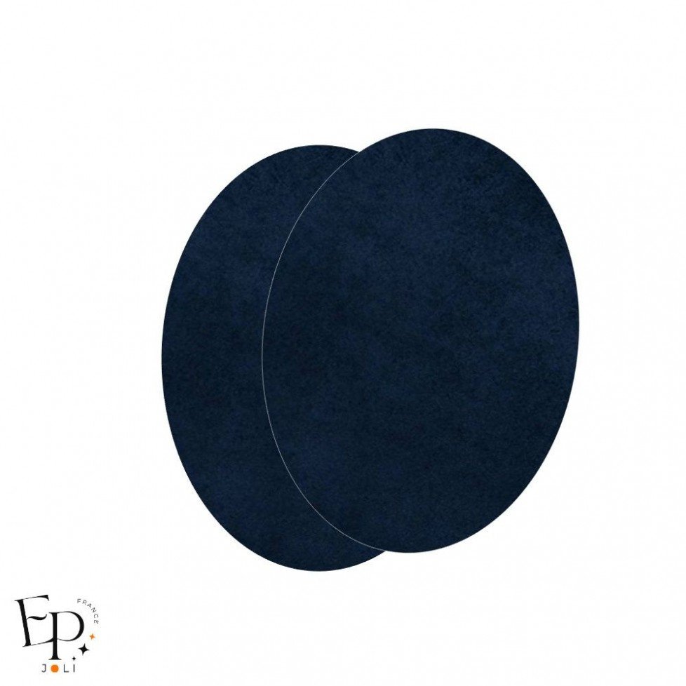 Paire de Genouillères / Coudières thermocollantes enfants en Suédine coloris Bleu Marine Paire de Genouillères / Coudières thermocollantes enfants en Suédine coloris Bleu Marine