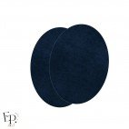 Paire de Genouillères / Coudières thermocollantes enfants en Suédine coloris Bleu Marine