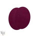 Paire de Genouillères / Coudières thermocollantes enfants en Suédine coloris Prune