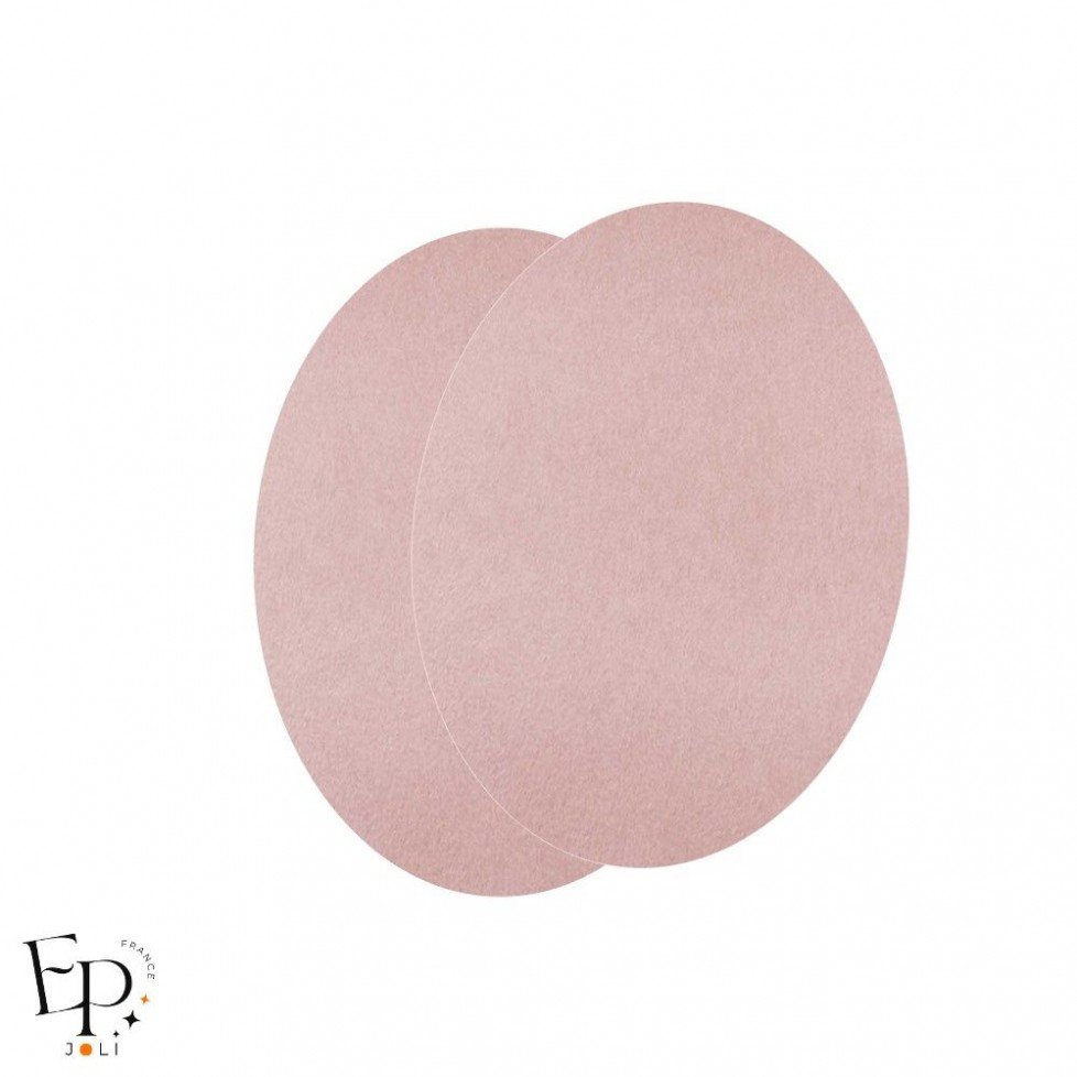 Paire de Genouillères / Coudières thermocollantes enfants en Suédine coloris Rose clair Paire de Genouillères / Coudières thermocollantes enfants en Suédine coloris Rose clair
